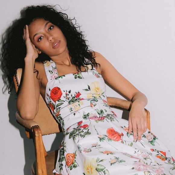 Rachel Antonoff Antonia Crop Top in Jemma Rose Floral - Picture 5 of 10